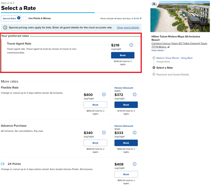 Hilton Travel Agent Discount Rate Offer - LoyaltyLobby